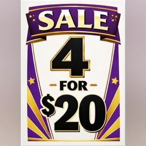 Sale Items 4 For $20